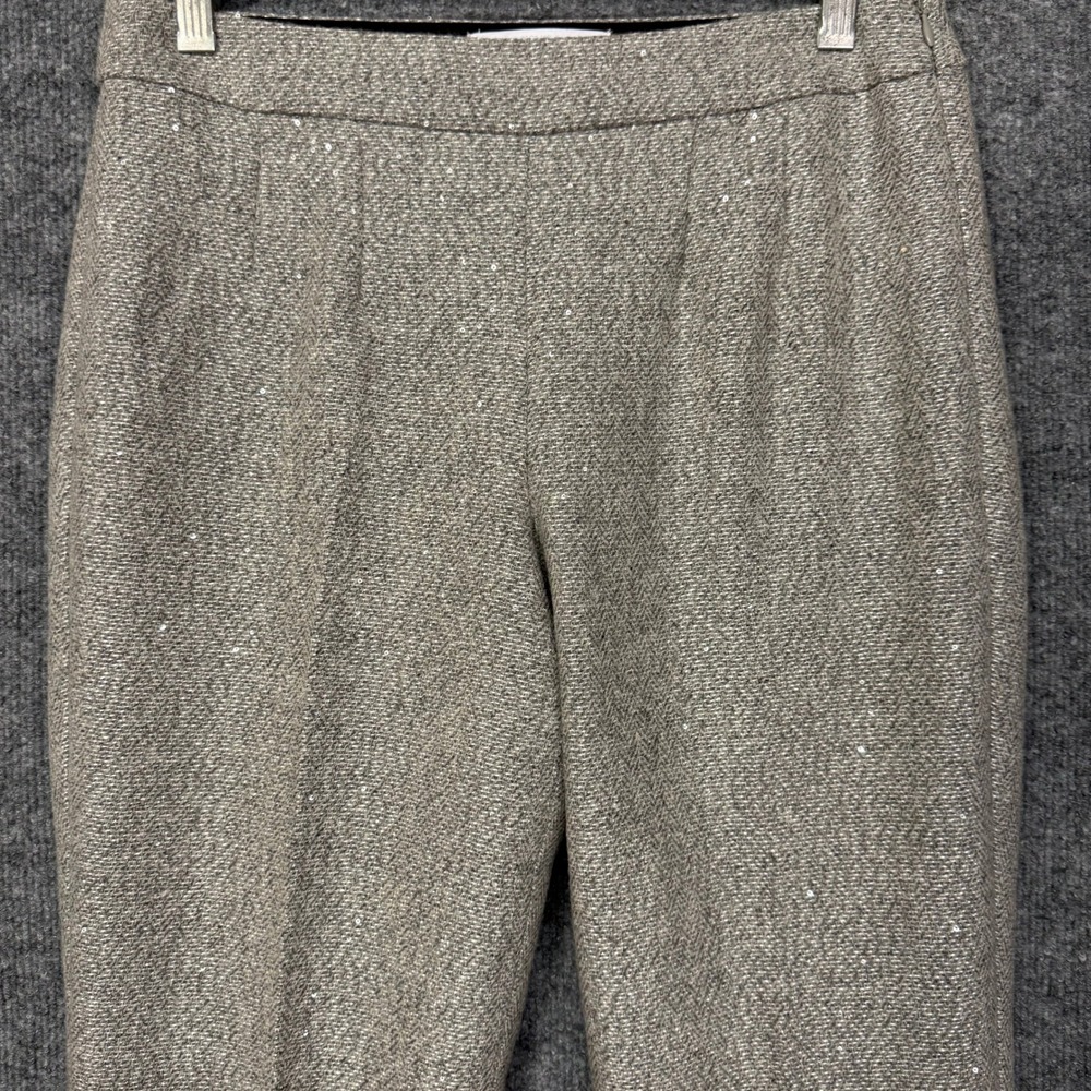 Talbots RSVP Dress Pants Womens 4P Gray Wool Blend Sequin Holiday Party NWT - Picture 12 of 14